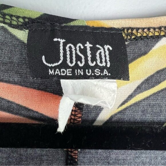 Jostar Tropical Leaf Print Sleeveless Tunic Top - Picture 4 of 5